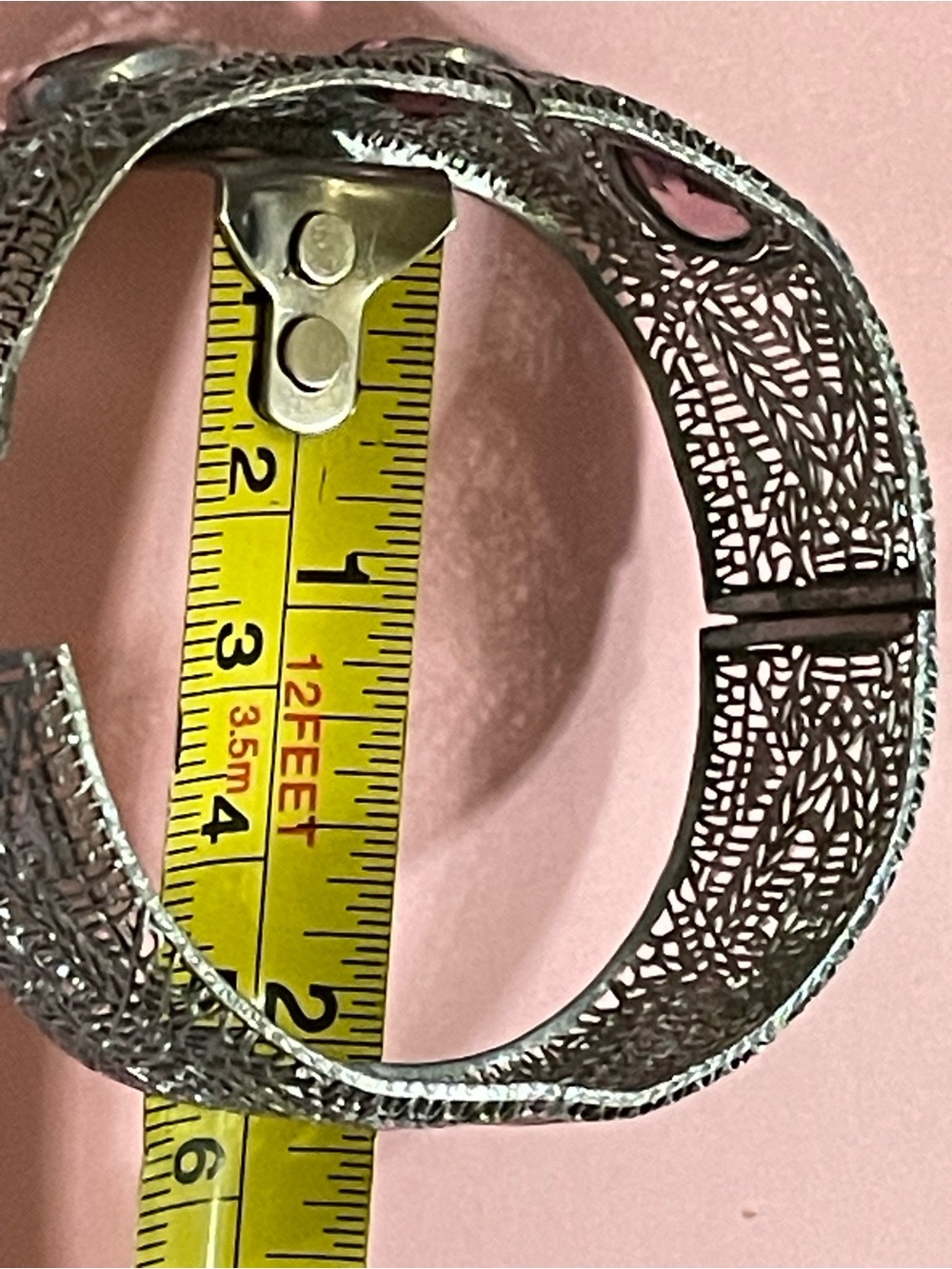 Vintage Filigree Bangle Bracelet #8218 - Picture 8 of 11